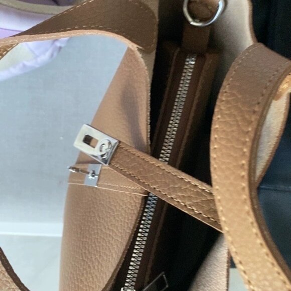 Chic Taupe Mini Picotin Style Handbag - Picture 8 of 8